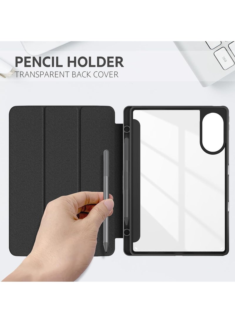 إيفو حافظة لجهاز Redmi Pad Pro مع حامل قلم 12.1 بوصة 2024، [تنبيه/غفو تلقائي] غطاء خلفي شفاف لأجهزة التابلت Xiaomi Redmi Pad Pro (أسود) - Image 2