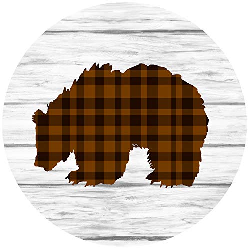 ANDRÉAS Andreas Silicone Jar Opener, GG Plaid Bear – 6.25" Non-Slip Lid Gripper & Garlic Peeler, Dishwasher Safe, Multi-Use, Durable Silicone & Fabric, Made in the USA, JO-GGBP - Image 1