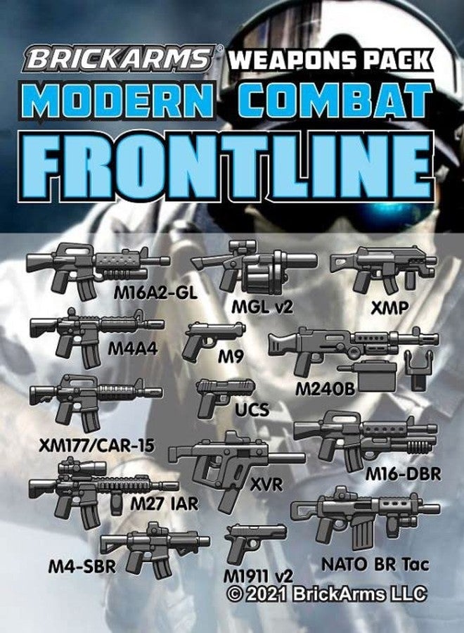 BrickArms Modern Combat Frontline Weapons & Accessories Military Pack for Minifigures - Image 2