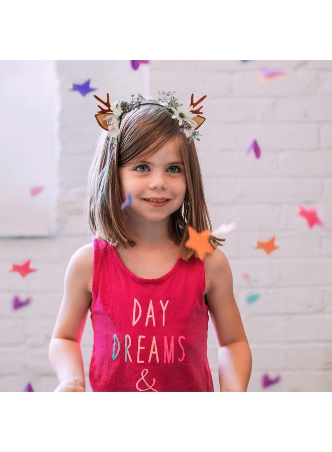 Lurrose إكليل زهور قرون غزال صنوبر تيجان زهور رأس بوهيمية تزيين رأس لحفلات للنساء والفتيات نمط 2 - Image 4