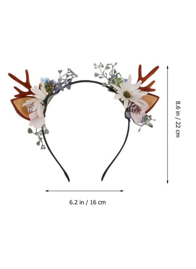 Deer Antler Flower Pine Cone Crown Floral Headbands Boho Headdress Party Headwear For Women Girls Style 2 - pzsku/Z996C30E686E9B49224A7Z/45/_/1718616536/a9194906-d047-49df-8d69-8e8abdf69d16