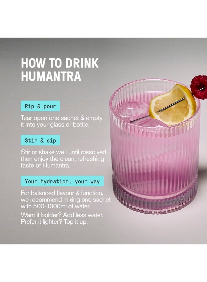 Humantra Raspberry Lemonade Electrolyte Hydration | Zero Sugar, Vitamin C + B12 w/ Magnesium - Image 3