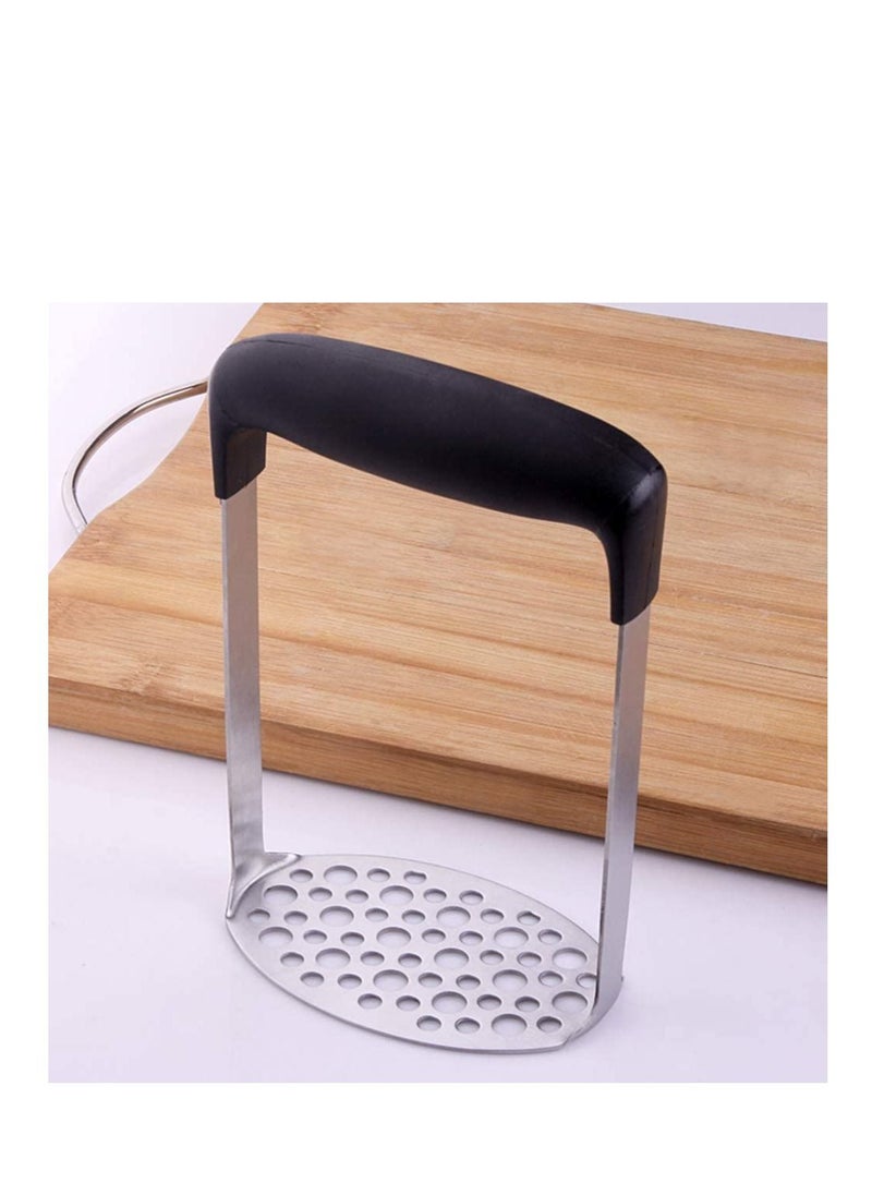 Generic - Potato Masher with Fine Mesh Platter and Ergonomic Horizontal Handle and Multi-Function Vegetable Peeler, Potato Stainless Steel Grinder for Mashed Potatoes - Image 1