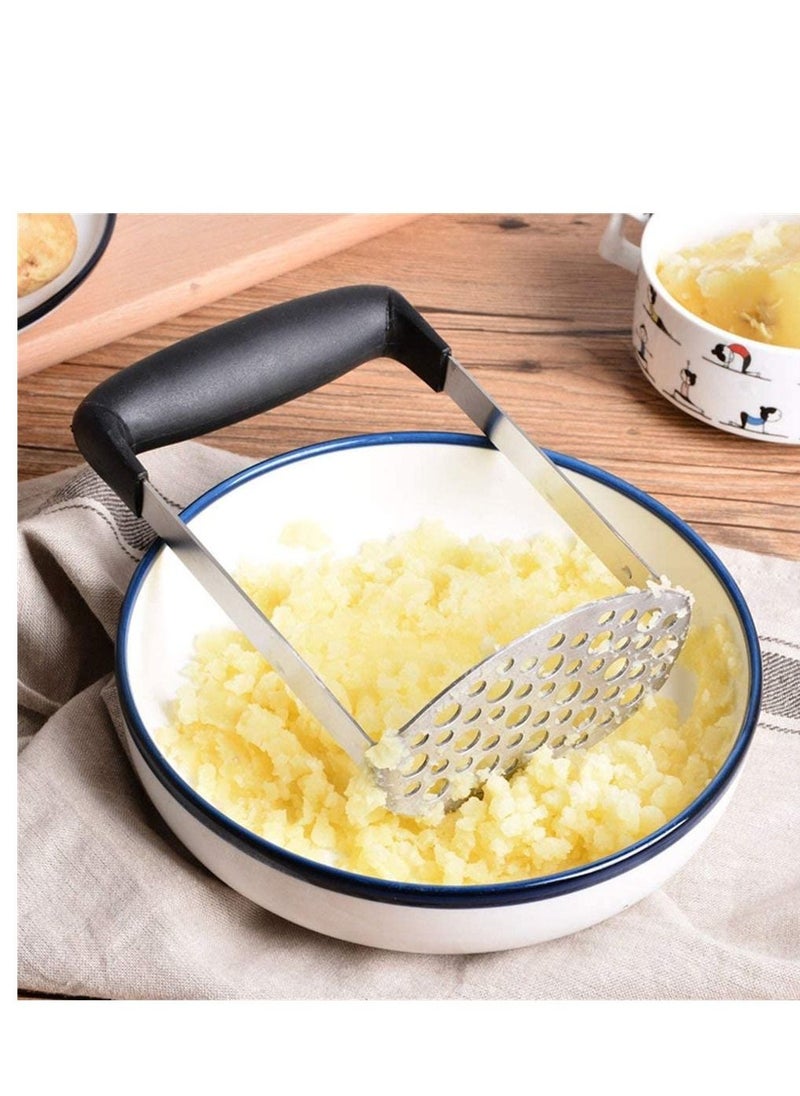 Generic - Potato Masher with Fine Mesh Platter and Ergonomic Horizontal Handle and Multi-Function Vegetable Peeler, Potato Stainless Steel Grinder for Mashed Potatoes - Image 1
