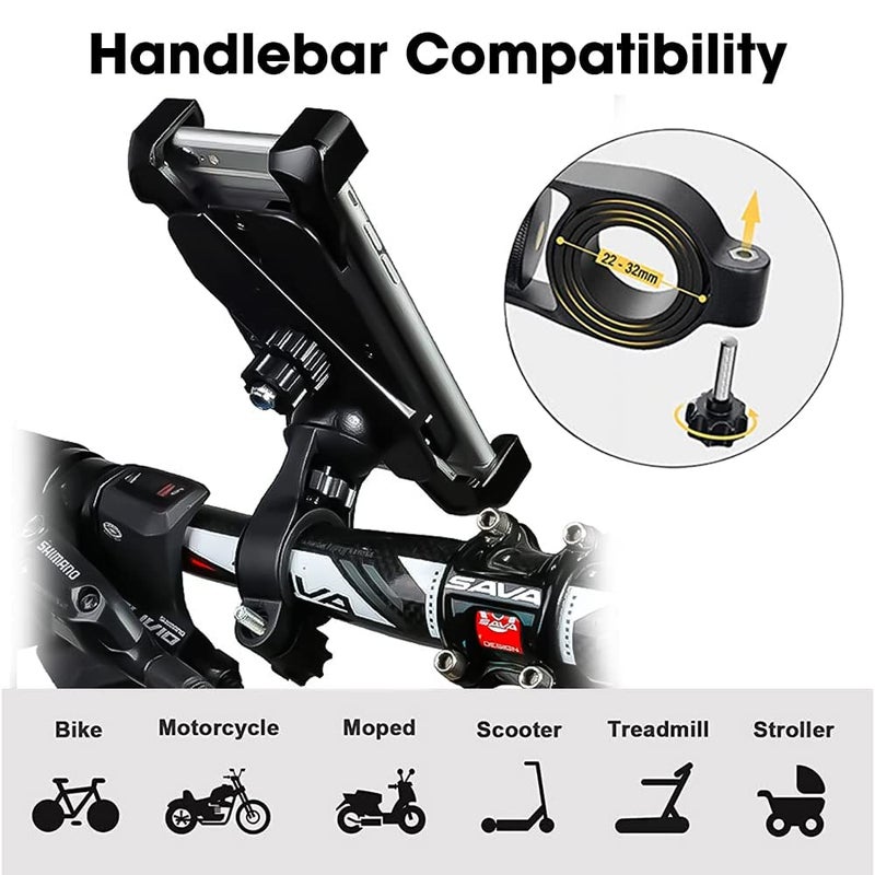 Sounce Waterproof New Bike Phone Mount Anti Shake and Stable 360‚° Rotation Bike Bicycles Accessories for Any Smartphone GPS Other Devices Between 3.5 and 6.5 inches - Image 5