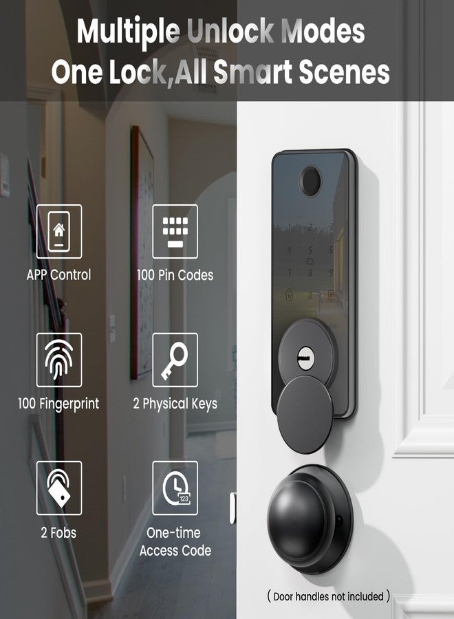 biquole Keyless Entry Door Lock, Fingerprint Door Lock, Smart Door Lock with Keypad, Auto & One Touch Lock | Smart Locks for Front Door | Easy Installation | IP54 Waterproof | App Control | 2026 Version - Image 3