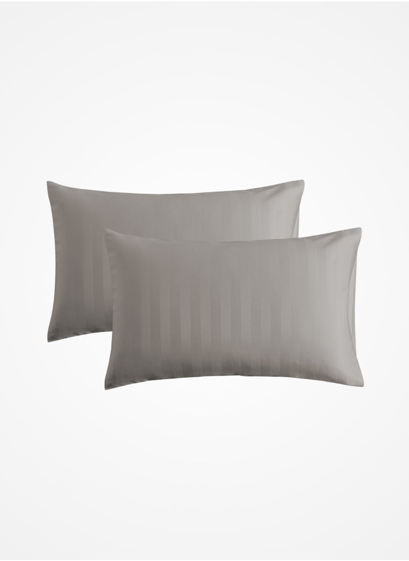 Master Home Textile Microfiber Hotel Duvet Cover Sets, Fits 200 cm x 200 cm Size Bed,  6 Pcs King Size, Hotel Stripe Pattern  - Image 4