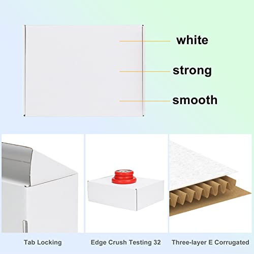 MEBRUDY 12x9x4 Shipping Boxes, 20 Pack White Literature Mailer Corrugated Cardboard Box for Small Business Mailing Packaging - Image 3