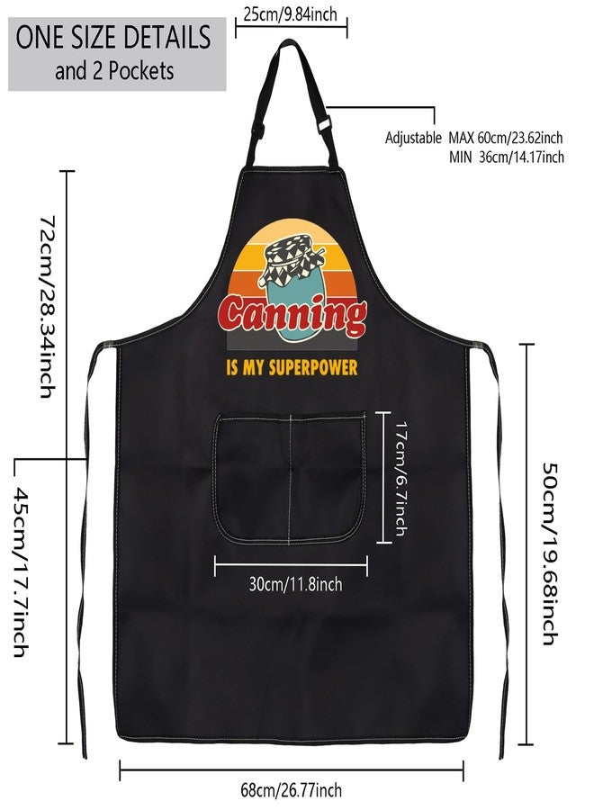 MBMSO Funny Canning is My Superpower Apron Canning Gift for Canning Lover Canner Kitchen Apron with pocket for Canning Season (Canning Apron-b) - Image 2
