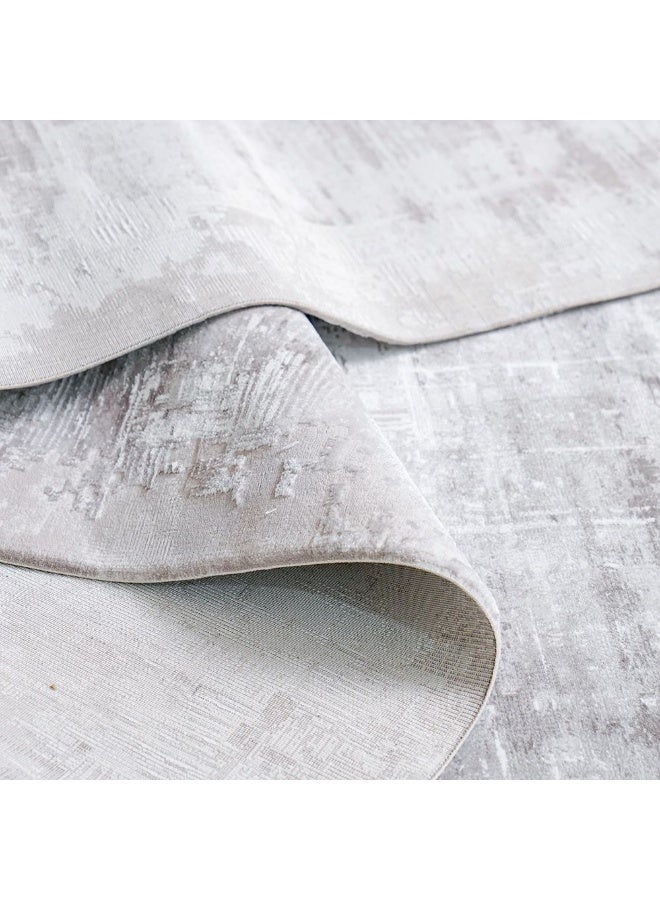 DANUBE HOME Galeria Lux Distressed Rug | Washable Modern Rugs Style | Polypropylene + Polyester Area Rug Floor Covering | Indoor Carpet For Living Room Dining Bedroom 200x300cm-Beige White - Image 5