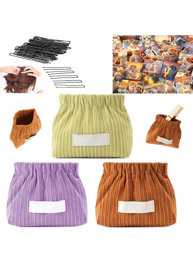 Minitul Elastic Hair Tie Organizer, Portable Travel Mini Storage Bag Makeup Pouch Popper Organizer for Women Girls Travel and Home Storage - Image 3