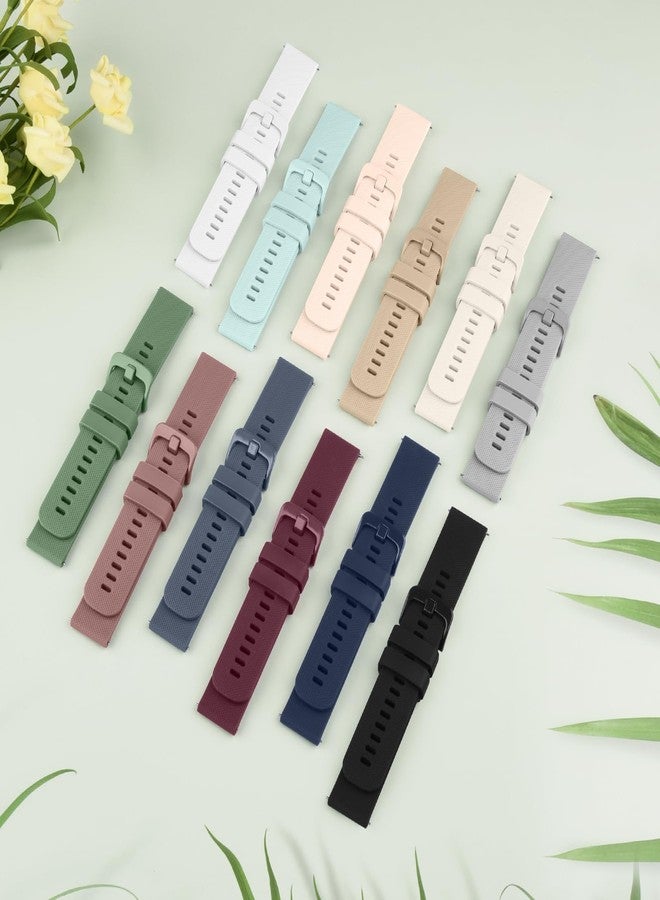 Vanjua 22mm Watch Bands Quick Release Replacement Wristband, 4 Pack Soft Silicone Waterproof Sport Straps Band for Men Women - Image 5