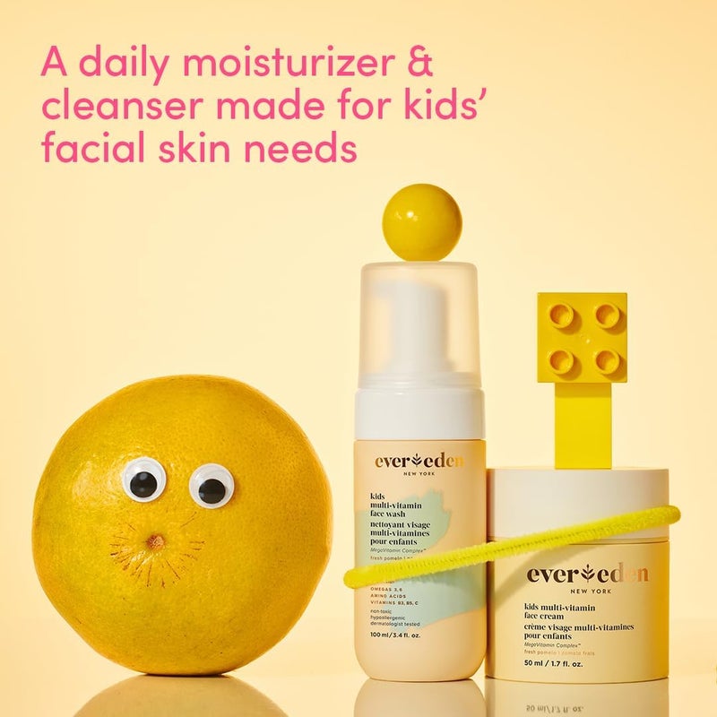 Evereden Kids Travel Essentials Set: Clean & Vegan 5-Piece Skin Care Travel Set for Kids | Body Wash, Lotion, Face Wash, Cream, 2-in-1 Shampoo & Conditioner | TSA-approved | Stocking Stuffers for Kids - Image 4