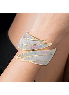 ELABEST Stylish Alloy Bracelet Cuff Bracelets Stretch Bracelets Wing Bracelets Sparkly Hand Chain Wedding Parties Jewelry Accessories For Women (Silver)  - Image 5