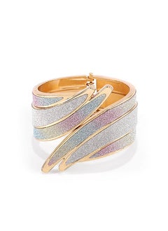 ELABEST Stylish Alloy Bracelet Cuff Bracelets Stretch Bracelets Wing Bracelets Sparkly Hand Chain Wedding Parties Jewelry Accessories For Women (Silver)  - Image 1