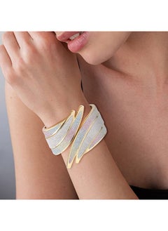 ELABEST Stylish Alloy Bracelet Cuff Bracelets Stretch Bracelets Wing Bracelets Sparkly Hand Chain Wedding Parties Jewelry Accessories For Women (Silver)  - Image 2