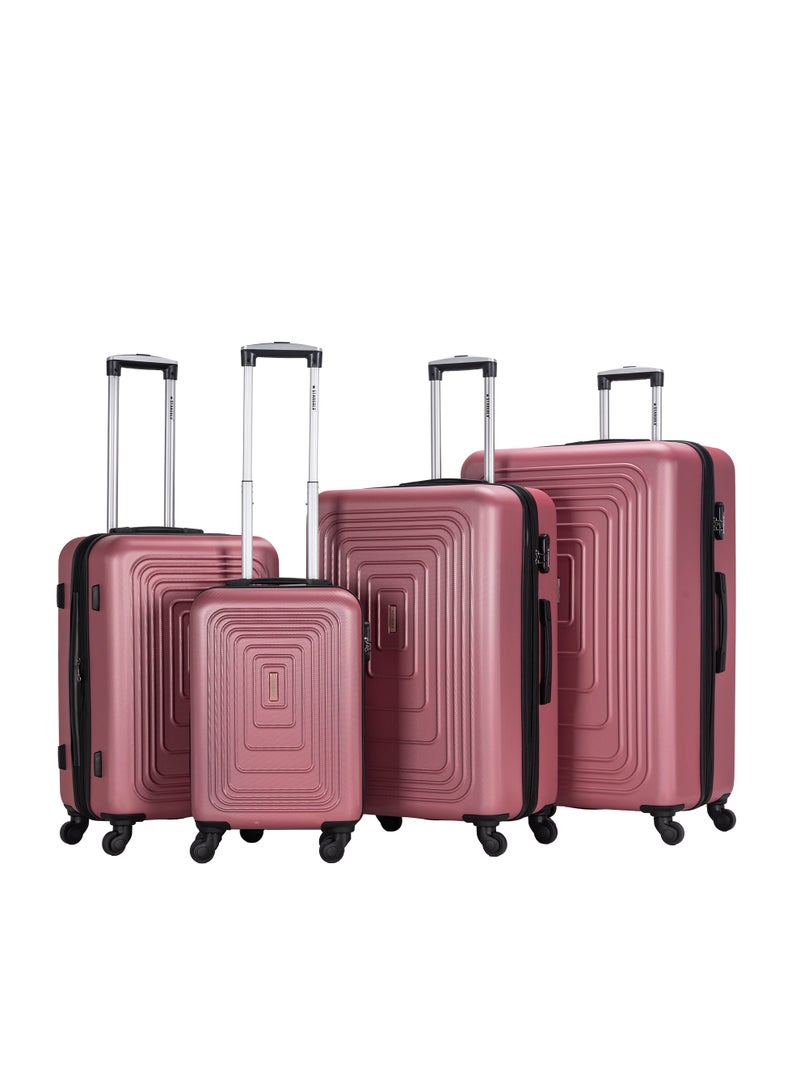 ستارجولد مجموعة أمتعة من 4 قطع، حقيبة سفر صلبة من مادة ABS مع سحاب قابل للتمدد، وعجلات دوارة 360 درجة، وقفل رقمي، وحقيبة سفر خفيفة الوزن بعجلات - Image 1