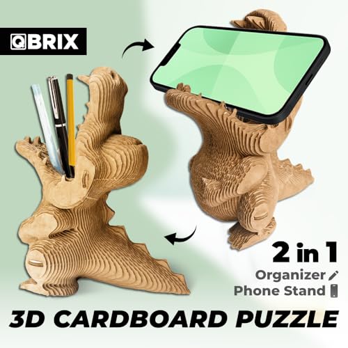 QBRIX Crocodile Organizer 3D Puzzles for Adults 3D Model Kit for Teens DIY Crafts for Home Decor Original Gift for BoysGirls Cardboard Model Building Kit - Image 5