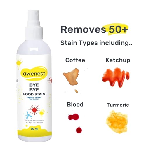 Awenest Bye Bye Food Stain & Ink Stain Remover Combo | Removes Food, Ink, Pencil, Marker, and Acrylic Stains from Fabric | Instant Spray Stain Remover | Plant-based, Toxin-Free, Safe for Kids & Fabric - Image 4
