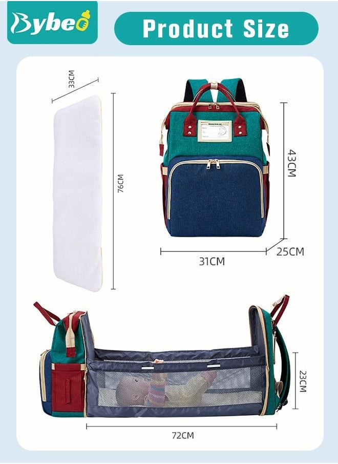 Bybeo - 2024 New Style Baby Diaper Bag Backpack, Multifunction Diapers Changing Station for Boys Girls Outdoor and Travel, Infant Shower Gifts, Large Capacity, 900d Oxford, USB Port - Image 1