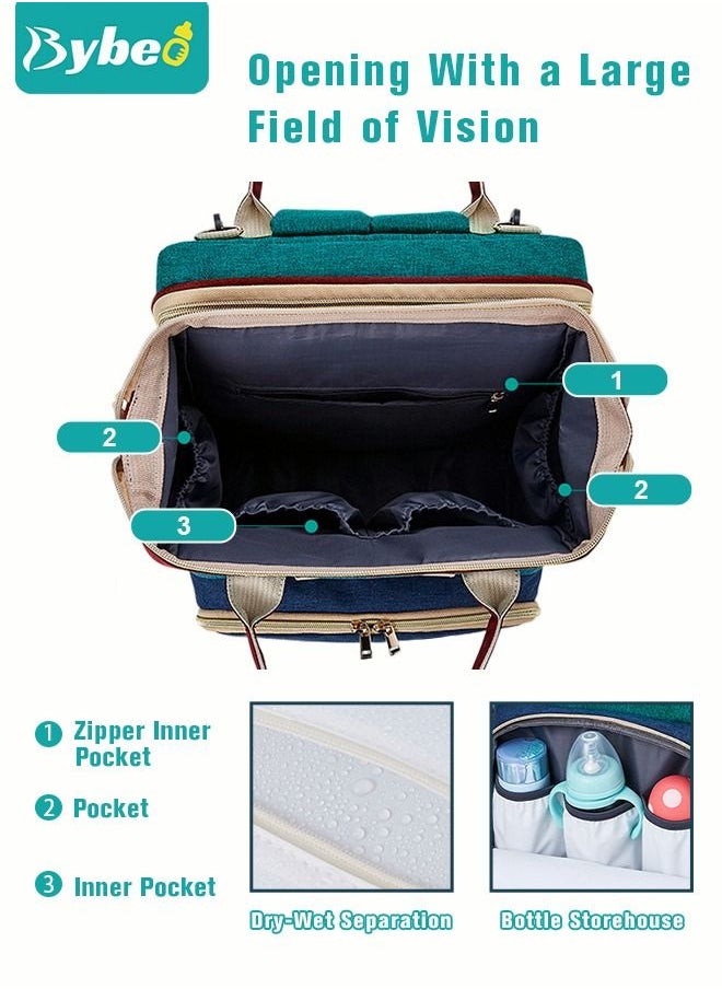 Bybeo - 2024 New Style Baby Diaper Bag Backpack, Multifunction Diapers Changing Station for Boys Girls Outdoor and Travel, Infant Shower Gifts, Large Capacity, 900d Oxford, USB Port - Image 1