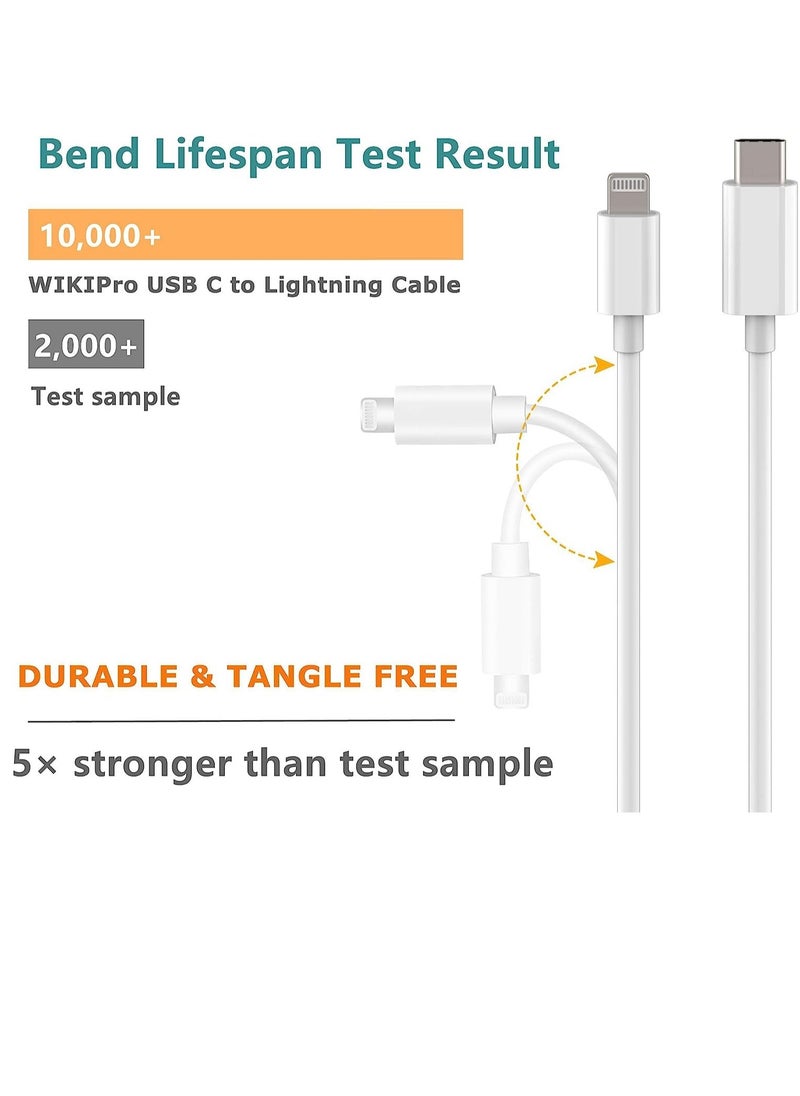 ELTRAZONE USB C to Lightning Cable 6.6ft [Apple MFi Certified] PD Fast Charging and Hi-speed Syncing Cord Compatible with iPhone X/XS/XR/XS MAX/8/8 Plus,  - Image 5