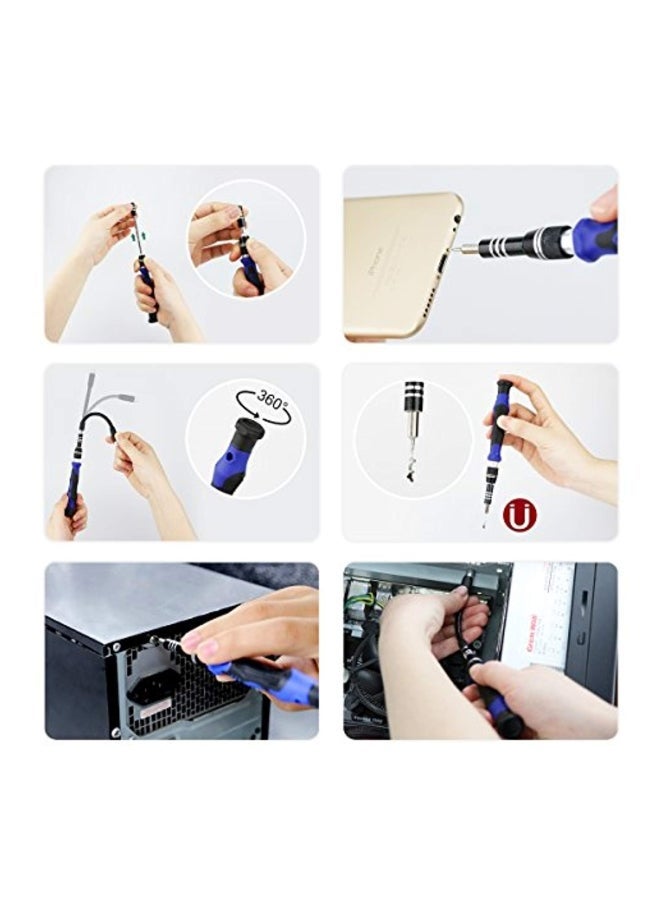 NIBEMINENT 80-Piece Precision Screwdriver Set Silver/Blue/Black 10.1 x 4.9 2.3inch - Image 5