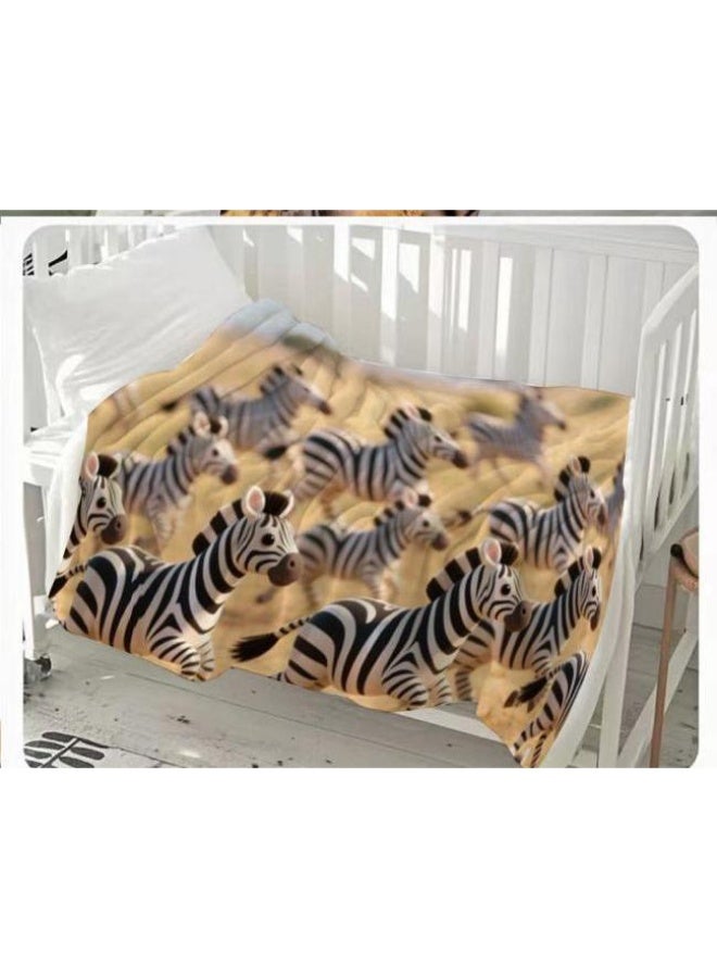 general Baby and children's cartoon flannel thin blanket (warm and comfortable, suitable for sleep, game use) 70cm*100cm - Image 2