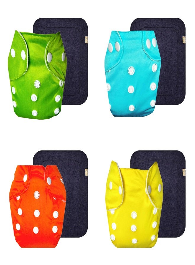 حفاضات قماشية دمبلدو لايت مع حشوة رمادية (عبوة من 4) | ملائمة تمامًا | قابلة لإعادة الاستخدام والغسل | سهلة التنظيف | موثوق بها من قبل الأمهات | من 3 أشهر إلى سنتين | مناسبة للجنسين - Image 1