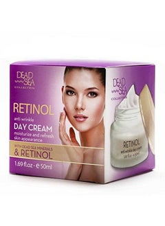 Dead Sea Collection Antiwrinkle Day Cream For Face With Retinol Anti Aging Skin Care With Sea Minerals Nourishing Moisturizer Hydrating And Smoothing Face Cream (1.69 Fl.Oz)  - Image 1