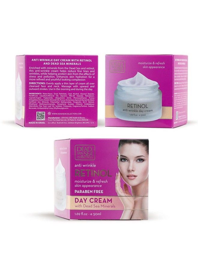 Dead Sea Collection Antiwrinkle Day Cream For Face With Retinol Anti Aging Skin Care With Sea Minerals Nourishing Moisturizer Hydrating And Smoothing Face Cream (1.69 Fl.Oz) - Image 3