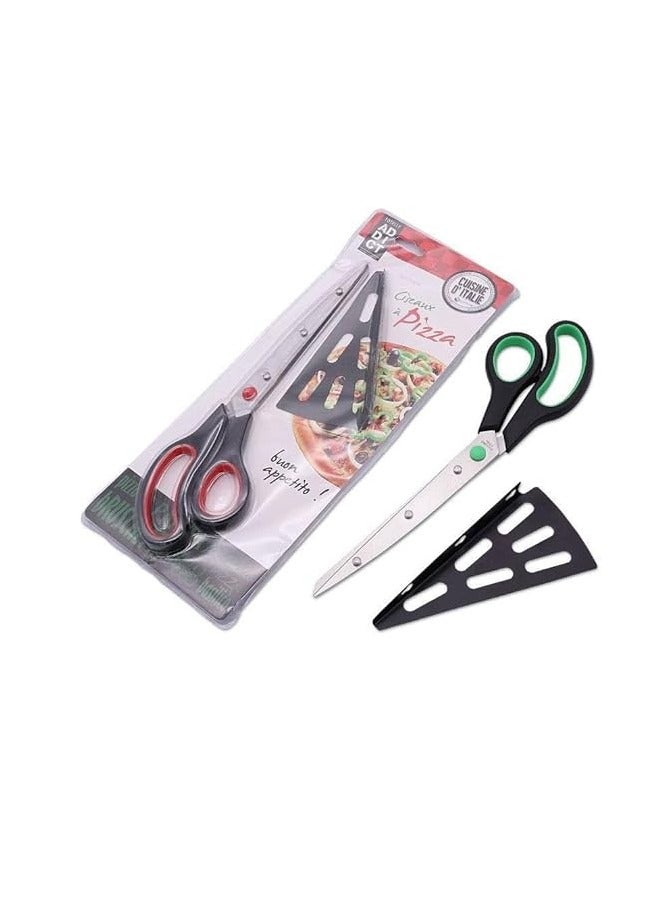 Rust-resistant pizza scissors with a wide plastic handle, or a metal pizza holder. - Image 3