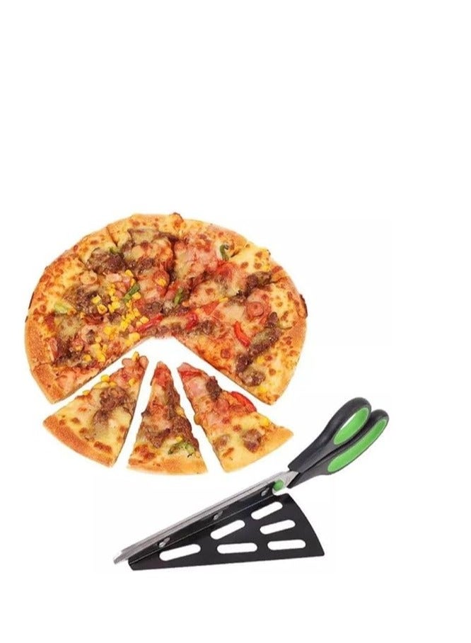 Rust-resistant pizza scissors with a wide plastic handle, or a metal pizza holder. - Image 4
