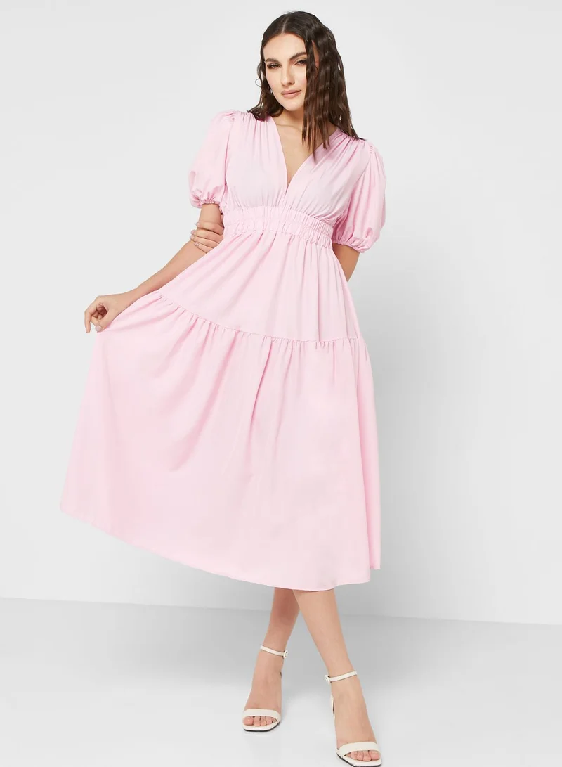 ايلا Tiered Poplin Dress
