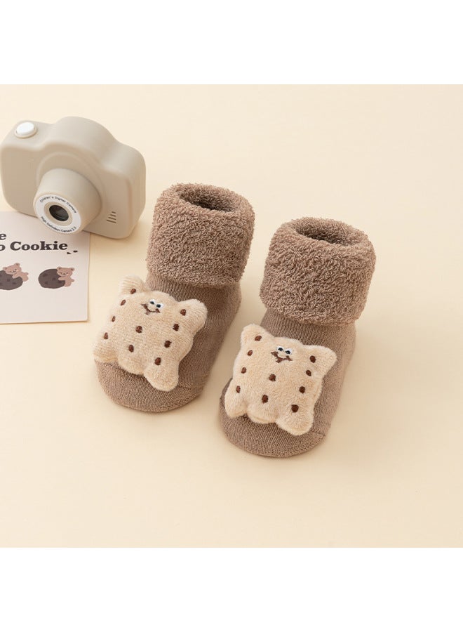 Baby Socks Fleece-lined Thickened Class A Cotton Baby Terry Tube Non-slip Cartoon Floor Socks 6