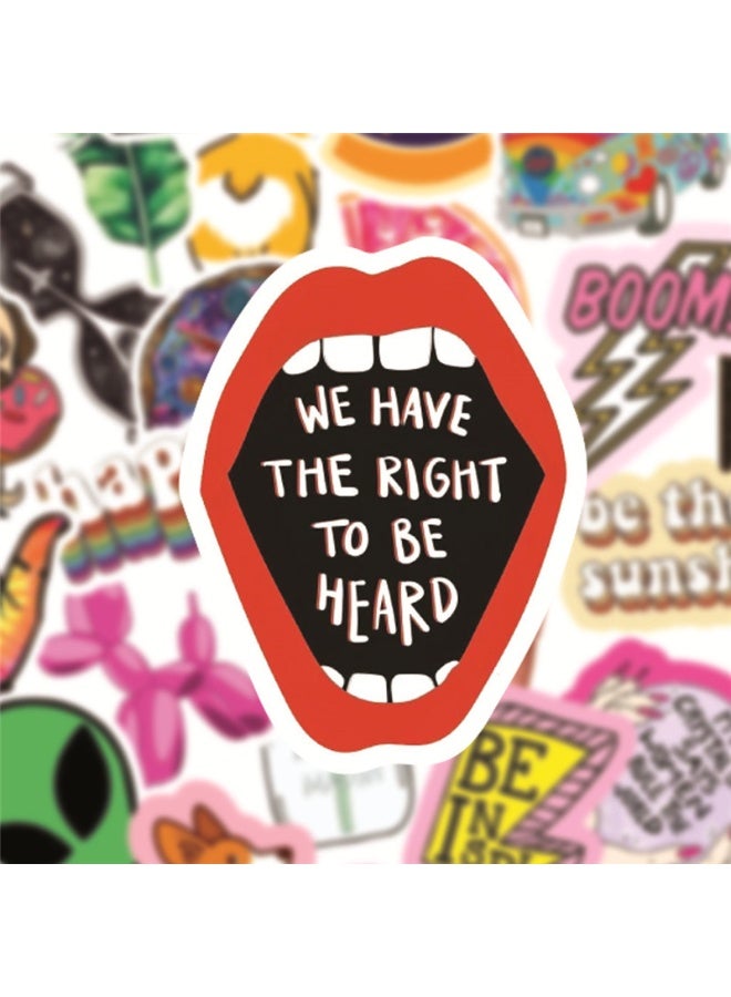 NIBEMINENT 50 Pcs Cool And Fresh Deco Kit Waterproof Stickers, High Definition Printing Bright Colors, Suitable for Laptop Skateboard Luggage Water Bottle Guitar DIY - Image 3