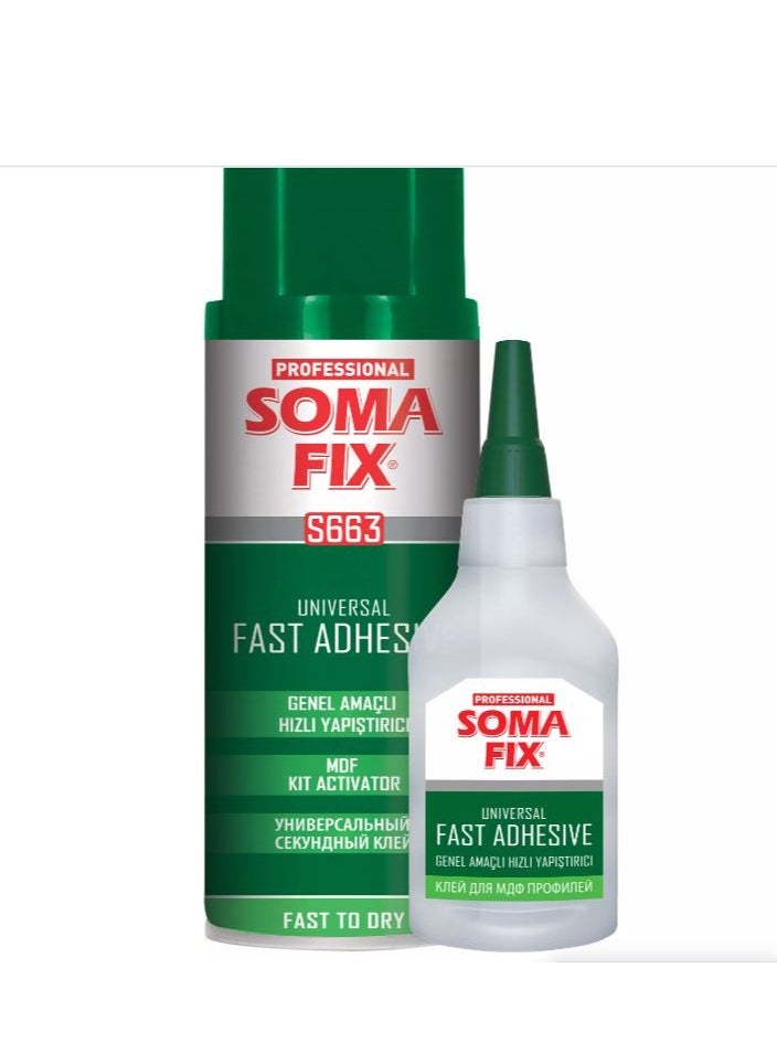 Somafix Turkish Fast Multipurpose Adhesive for Wood, Rubber, Leather, Aluminum, Metals and Plastic 200ml Pack  - Image 1