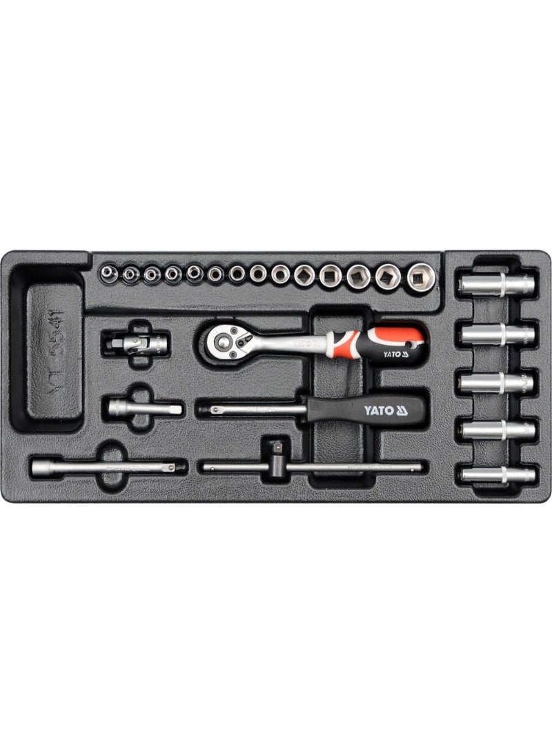 YATO Drawer Insert With Socket Set 25pcs YT-5541