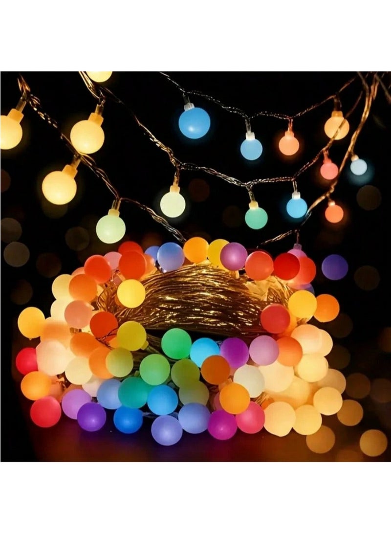 Decorative light string containing 80 small colored LEDs, 10 meters long, for celebrations - Image 2
