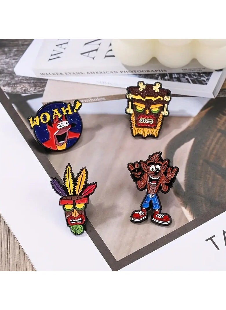 Pack of 4 Multi-Colored Metal Crash Game Characters Brooch Pin Badge - pzsku/Z996D4F1AB43D1550A54DZ/45/_/1717247195/f2811526-07e3-45b2-99a8-1ffd4bd364de