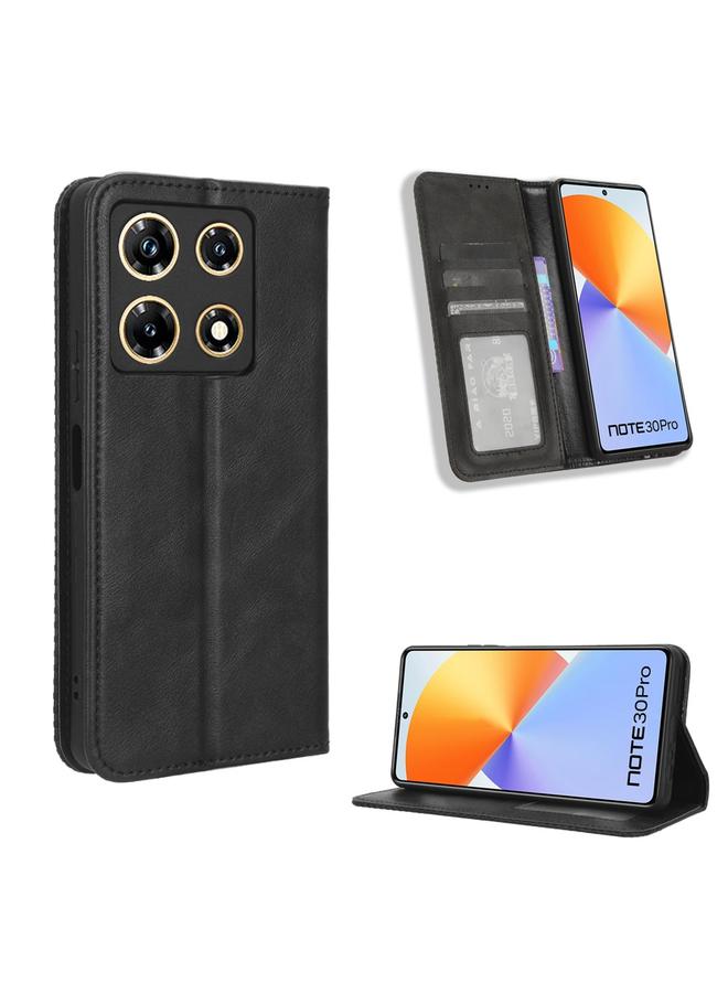 Zaboon Case For Infinix Note 30 Pro Magnetic Buckle Retro Texture Leather Phone Case - Image 1