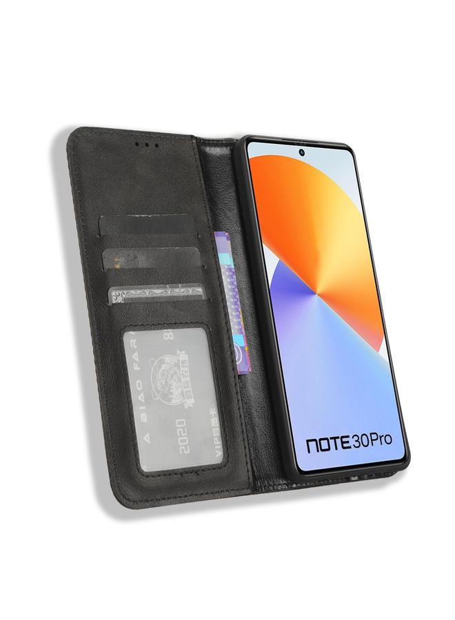 Zaboon Case For Infinix Note 30 Pro Magnetic Buckle Retro Texture Leather Phone Case - Image 4