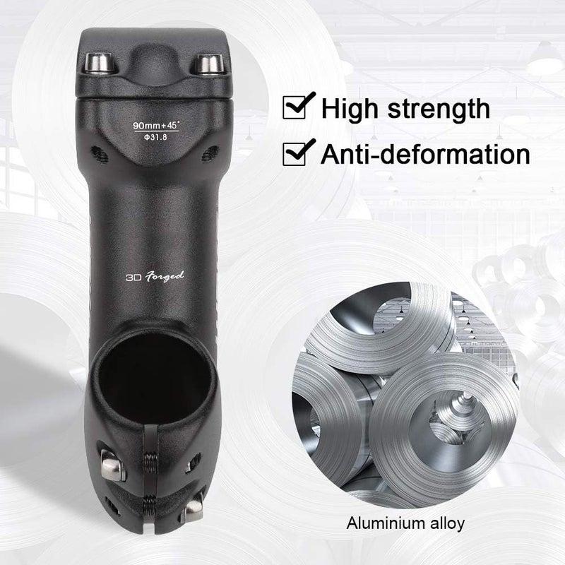 Adjustable Bike Stem Riser 31.8mm, Aluminium Alloy, Bike Handlebar Stem Riser for Mountain Bike Road Bike BMX MTB - Image 3