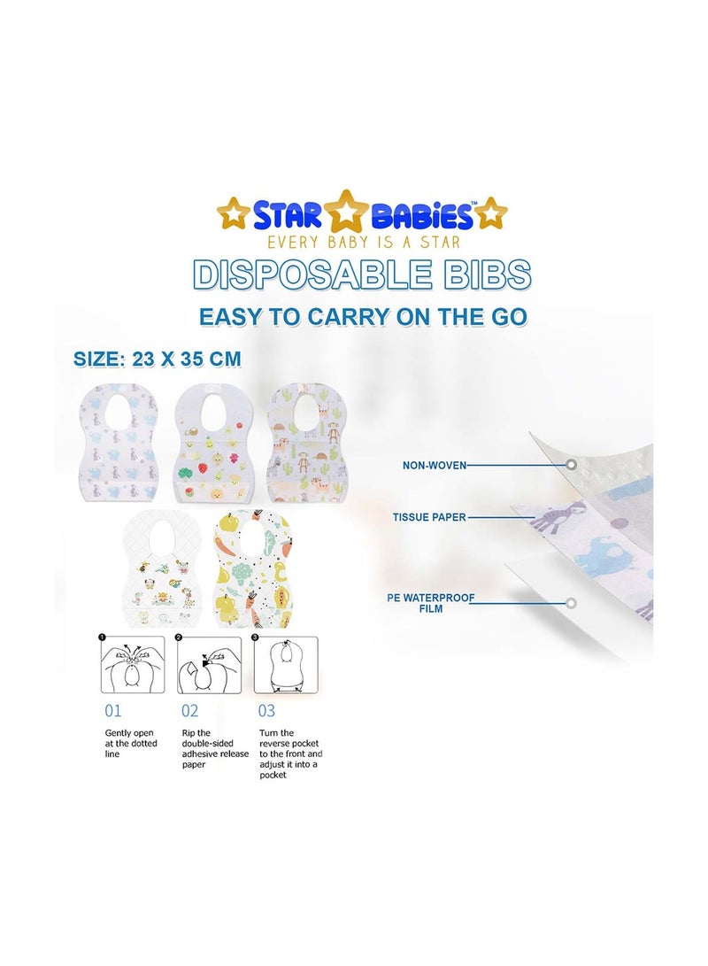 STAR BABiES Star Babies Buy 1 Get 10 (Buy Diaper Portable Bag Pacifier Pouch with Get Disposable Bibs 10pcs Free)-Light Blue  - Image 4
