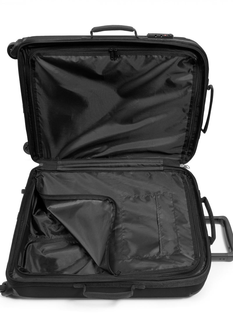 EASTPAK TRANZSHELL Double decker Small suitcase Spinning wheels Trolley Luggage Black - Image 2