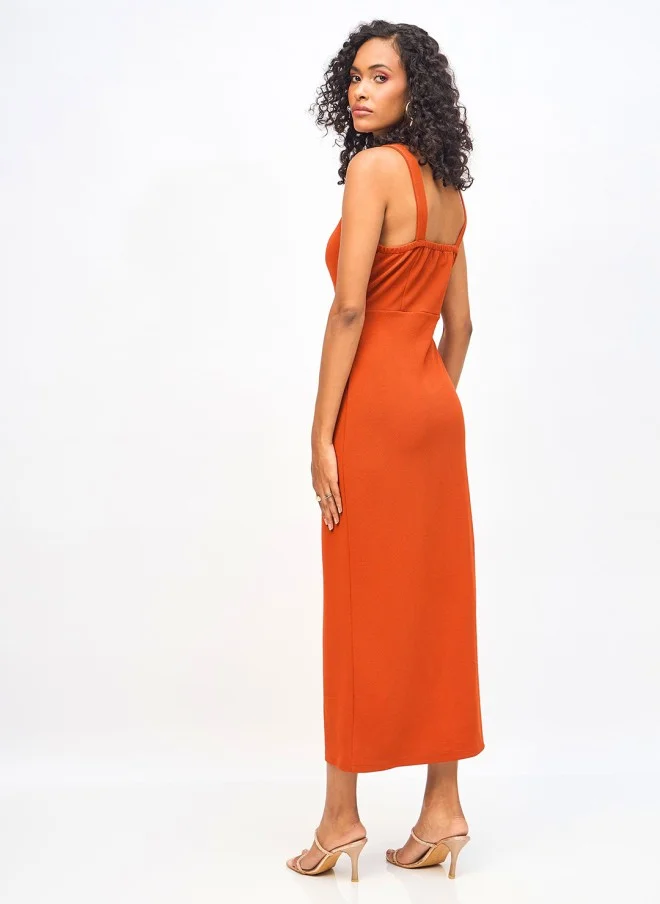 SASSAFRAS Bodycon Midi Dress for Women