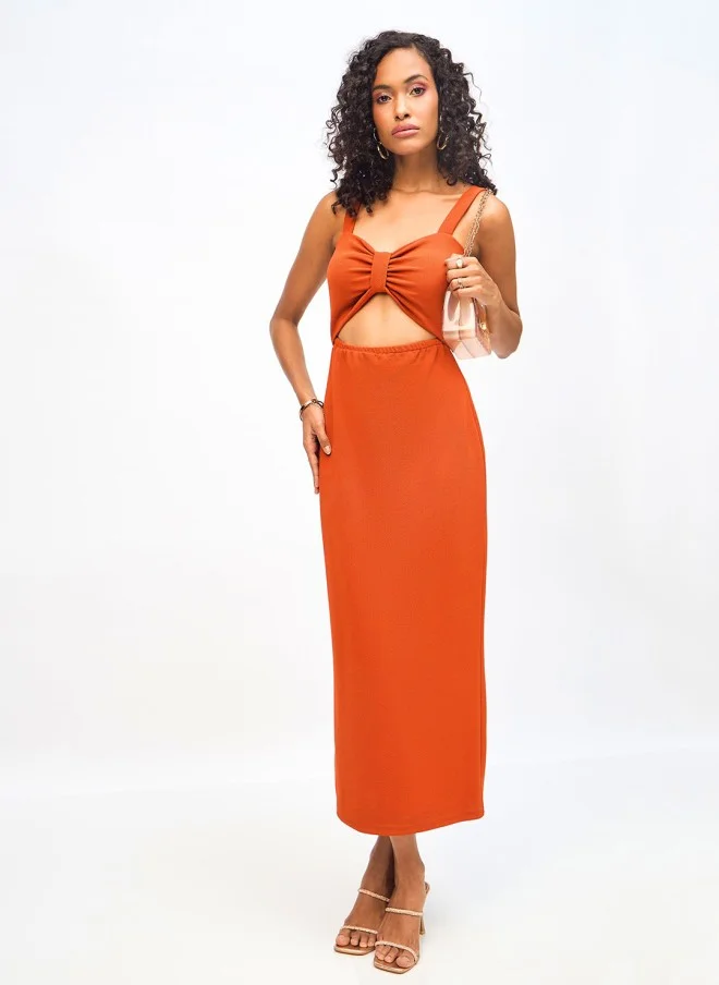 SASSAFRAS Bodycon Midi Dress for Women