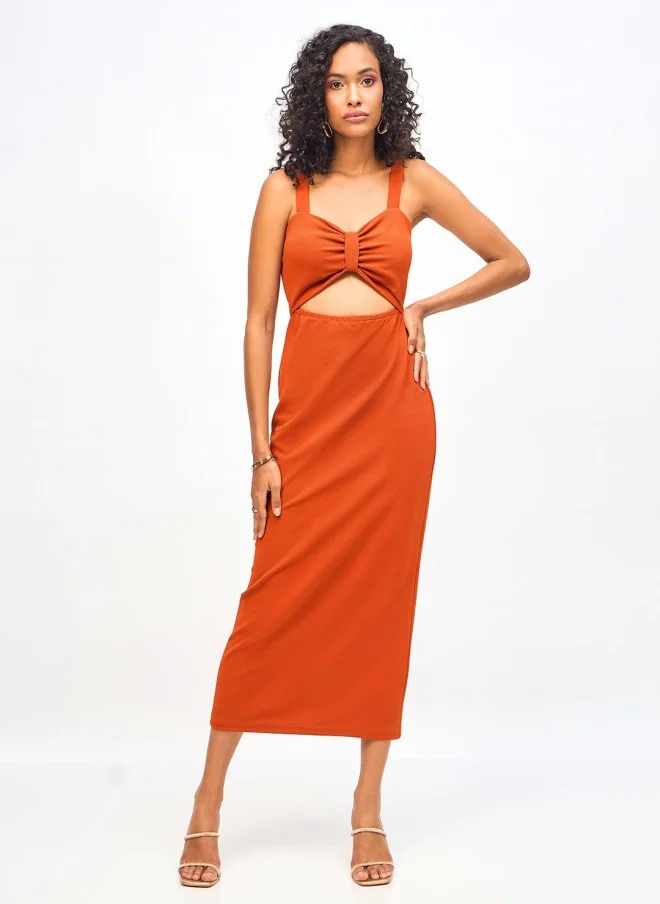 SASSAFRAS Bodycon Midi Dress for Women
