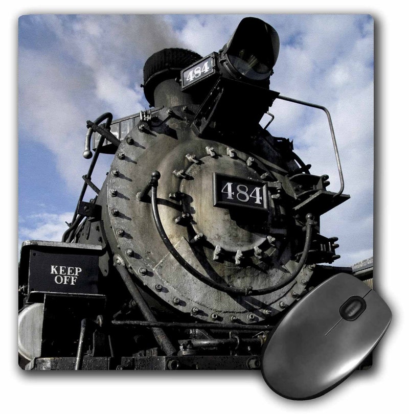 3dRose LLC 8 x 8 x 0.25 Inches Mouse Pad, Cumbres and Toltec Train Chama New Mexico Julien McRoberts (mp_92708_1) - Image 1