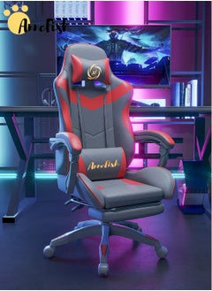 AnneFish Video Gaming Chair High Back Racing Ergonomic Computer With Neck and Lumbar Support Massage  Swivel Desk Office Chair Retractable Footrest for Gamers  - Image 1